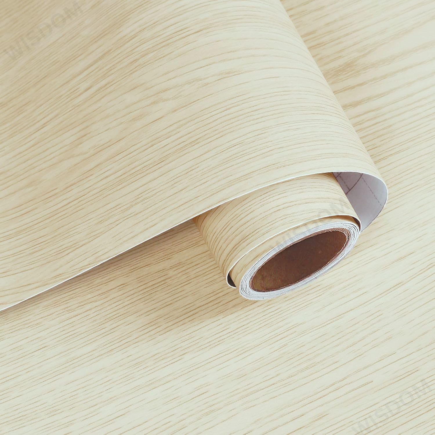 WISDOM Oak Wood Grain Self Adhesive Peel and Stick Waterproof, Removable Wood Wallpaperr for Kitchen Cabinets, Furniture, Wardrobes, Shelves, Countertops (24 x 100 Inch, Oak Wood)