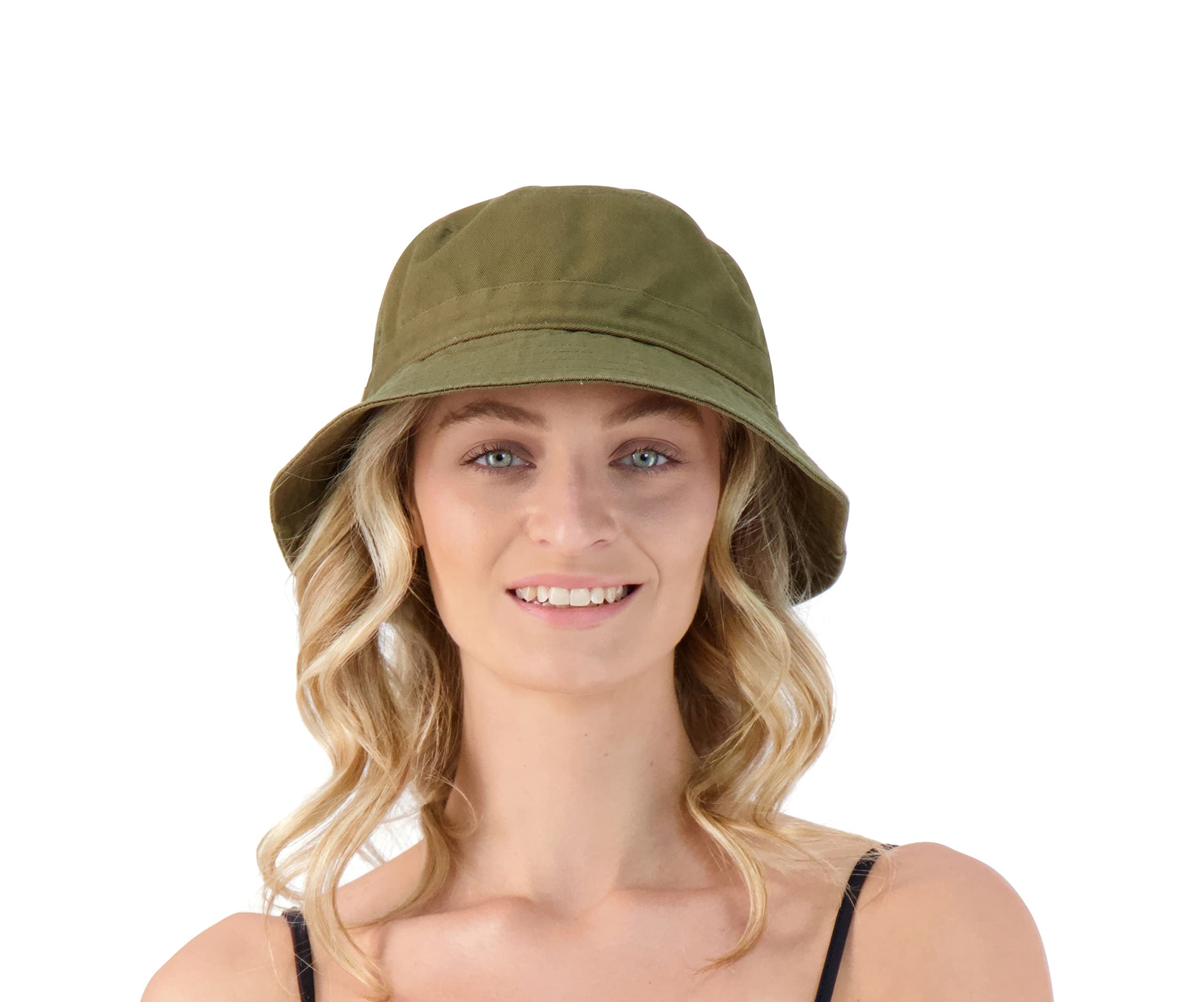 Bucket Hat for Women Men Teens - Garment Washed Cotton Lightweight packable Cute Bucket Hats for Beach Sun Summer Travel