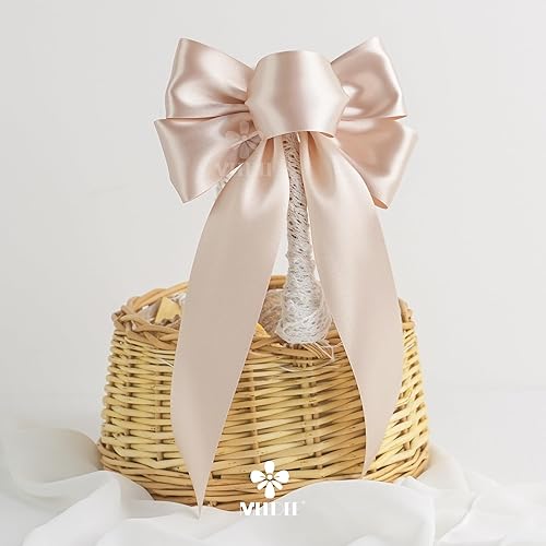 Vista 338 de MEEDEE Orange Satin Ribbon - 1.5 inch Double Faced Satin Ribbon, 50 Yards - Neon Tangerine - For Christmas, Thanksgiving, Halloween, Weddings