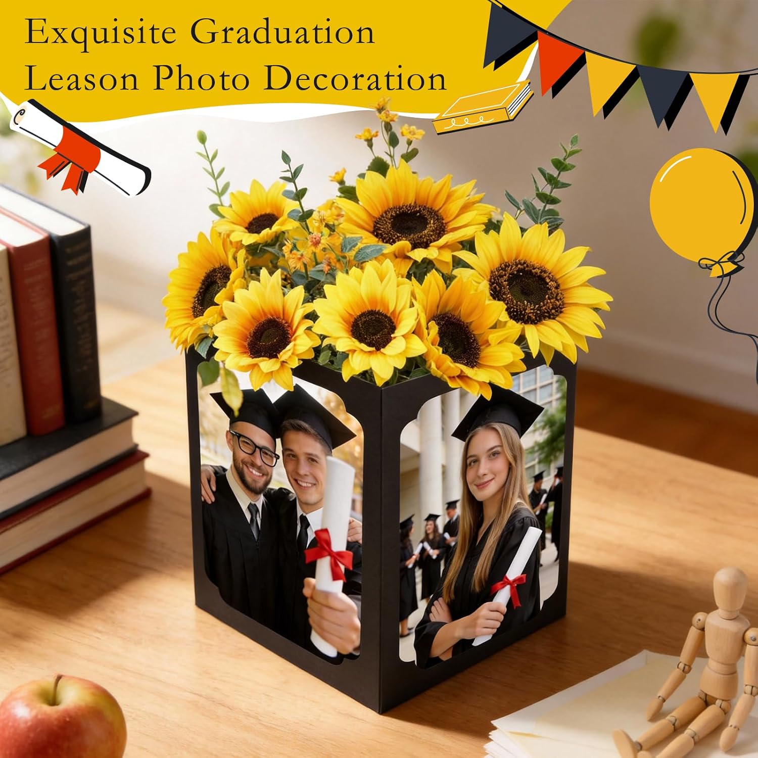 EUBUY 6 Pcs 2026 Graduation Photo Box Centerpieces for Table, 6/7 Inch