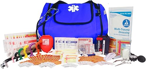 Ever Ready First Aid Kit de primera respuesta completamente abastecido - Azul real