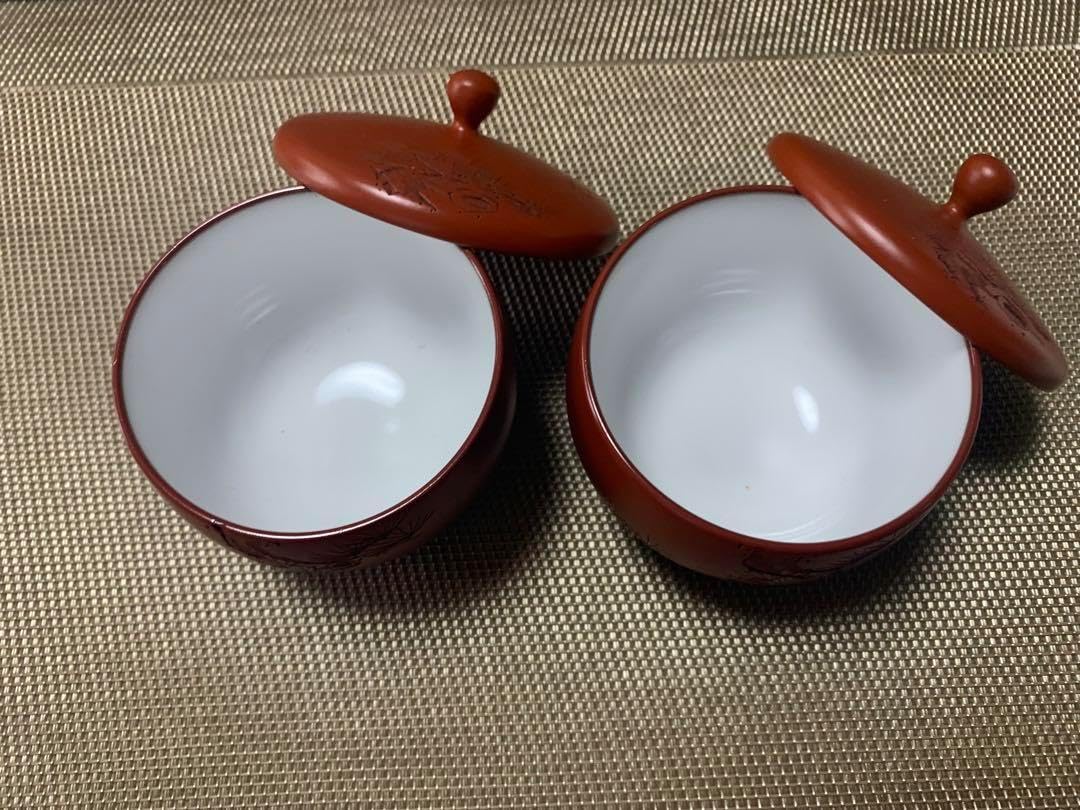 蓋付き湯呑み 常滑焼 2客セット 常滑焼 茶殻入れ 湯のみ 急須 伝統の