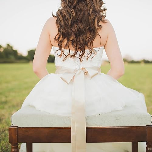 Miniatura 7 de Cinta de satén de vino de poliéster, 2 pulgadas x 25 yardas, cintas de tela para envolver regalos, lazos, ramos, bodas, costura y más