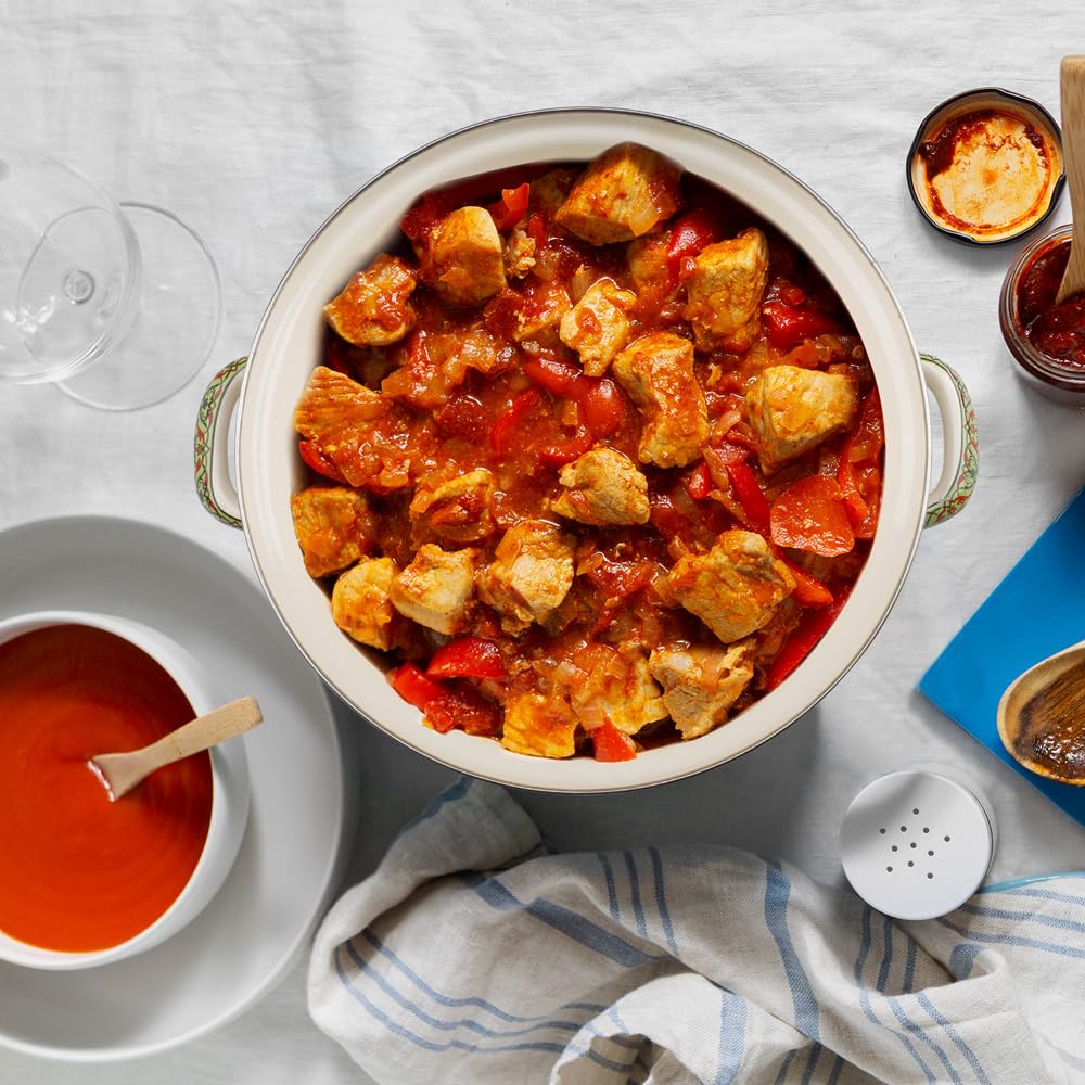 Cocotte en Émaillée avec couvercle,Casserole en émaillée, faitout, cocotte pour la cuisson, le rôti à ragoût, la cocotte en pour les types de cuisinière et l’induction,antiadhésive (25cm)