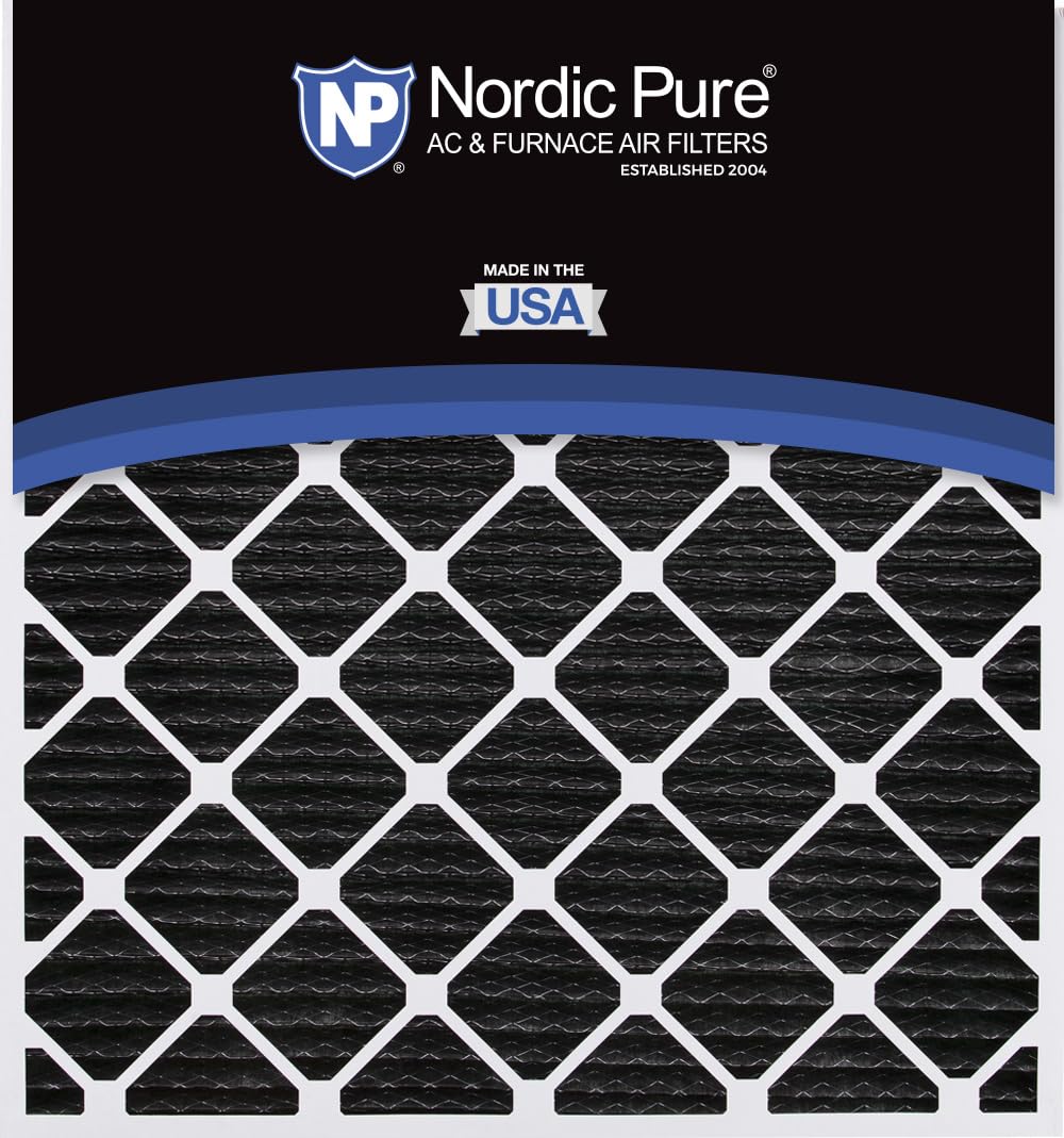 Nordic Pure Geothermal Air Filters - MERV 10 With Carbon, 30x36x2, 3-Pack For Odor Control