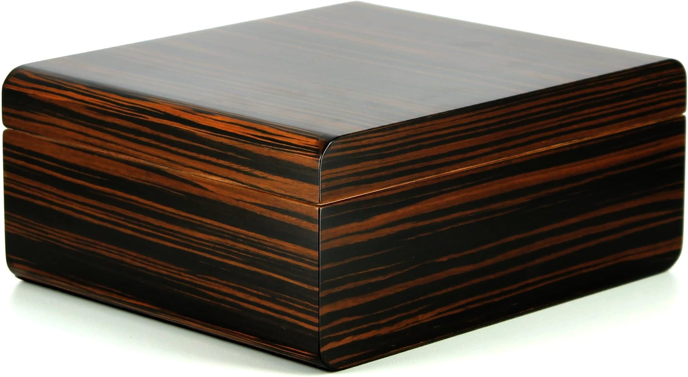 Humidor Novara Deluxe Cigar humidor for Storing Approx 75 Cigars in Brown Ebony
