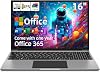 jumper Laptop Computer 16 Inch, Office 365, Quad Core Celeron N4100 CPU, 4GB RAM 128GB EMMC, Expandable 256GB TF Card, Laptops with FHD IPS 1200P Display, 38Wh Battery, 4 Speakers, 2.45G WiFi, BT4.0
