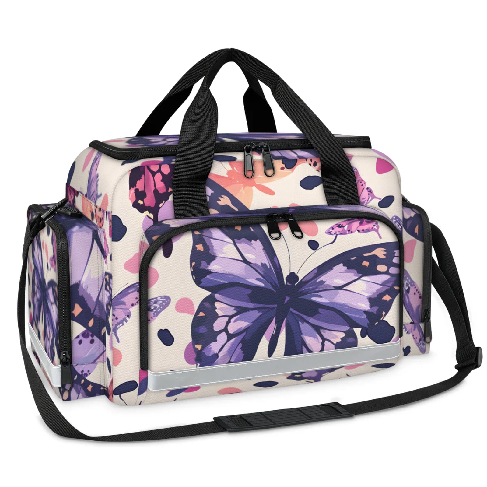 GzLeyigou First Aid Bags Empty, Rusticbutterfly Emergency Bag First Aid Kit Multiple Compartment Kit Carrier On Call Trauma Bag For Paramedics Emergency Medical Supplies Kit