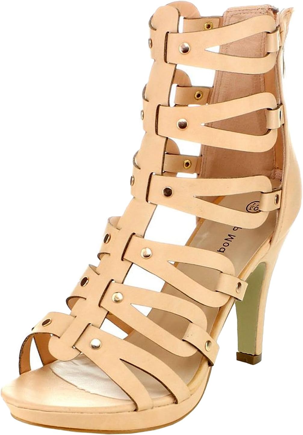TOP Moda Spin-28 Gladiator Sandals, Blush Pu, 8.5