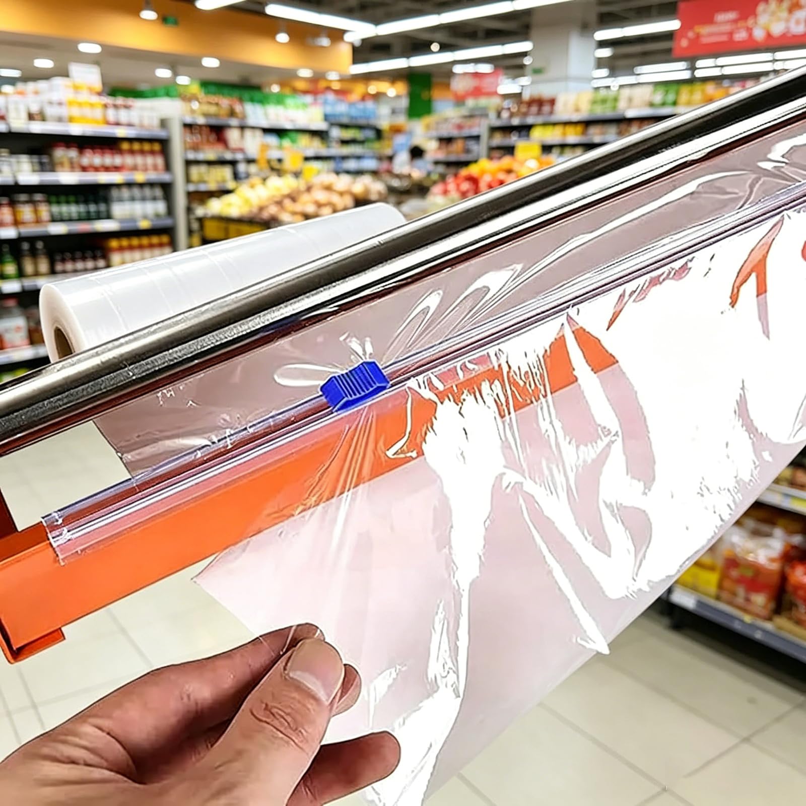 Manuelle Stretchfolien-Verpackungsmaschine, Tischfolienspender für schnelles Verpacken, hält Folie bis zu 19,7 Zoll Breite, ideal für Verpackung und Versand