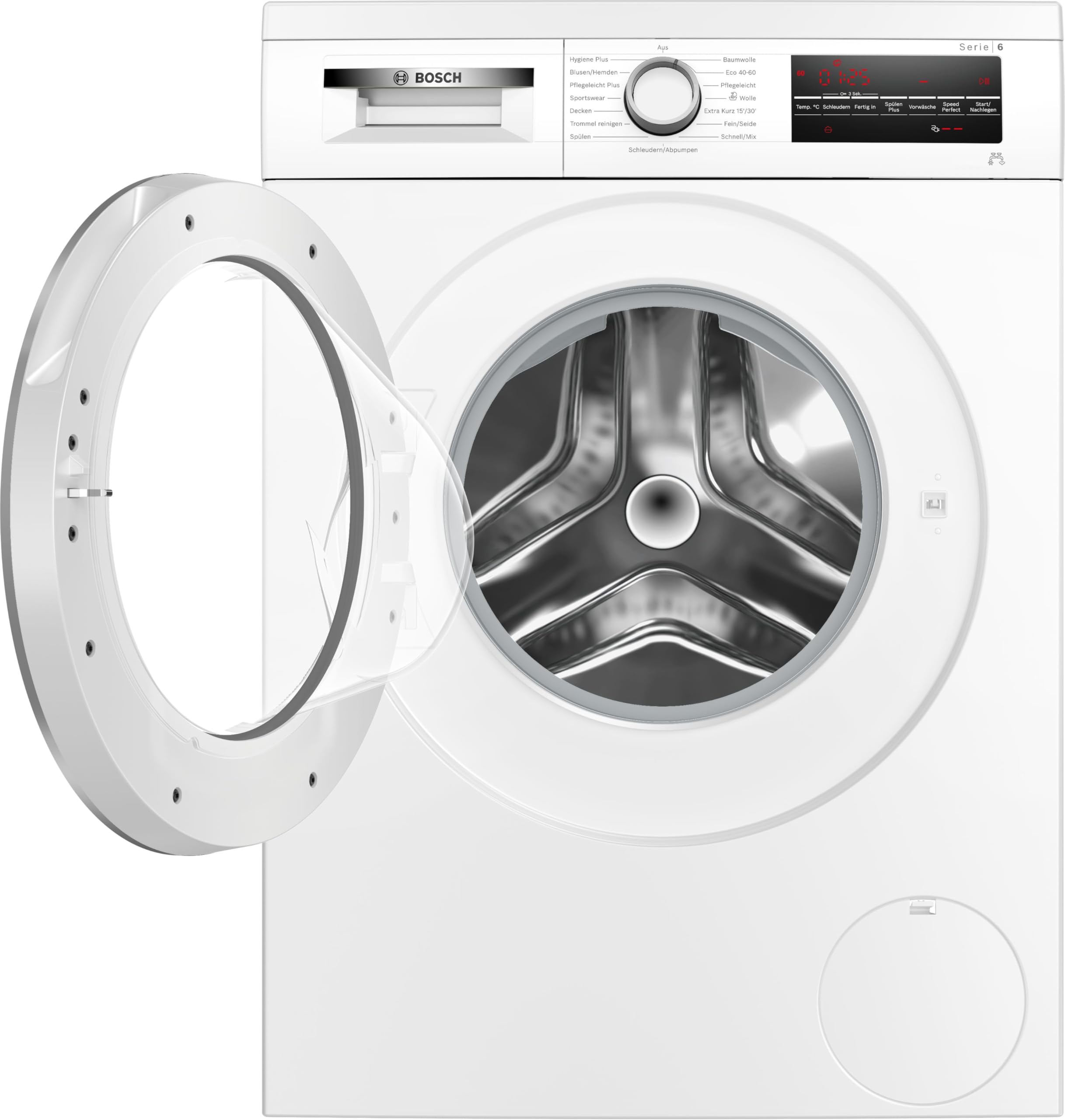 Bosch Serie 6 Unterbau-Waschmaschine 9 kg 1400 UpM AquaStop WUU28T49 | Speed Perfect, Kurzwaschprogramm in 15 Minuten, vibrationsarme Gehäusewände, Nachlegefunktion für vergessene Kleidungsstücke