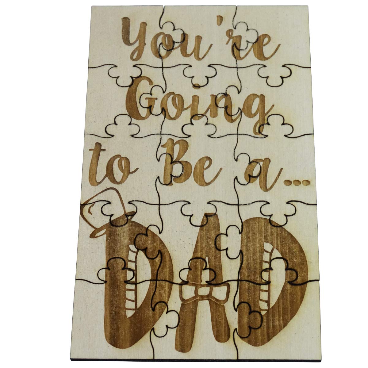 You're Going to Be a Dad - 15 Piece Basswood Jigsaw Puzzle, Surprise Pregnancy Announcement