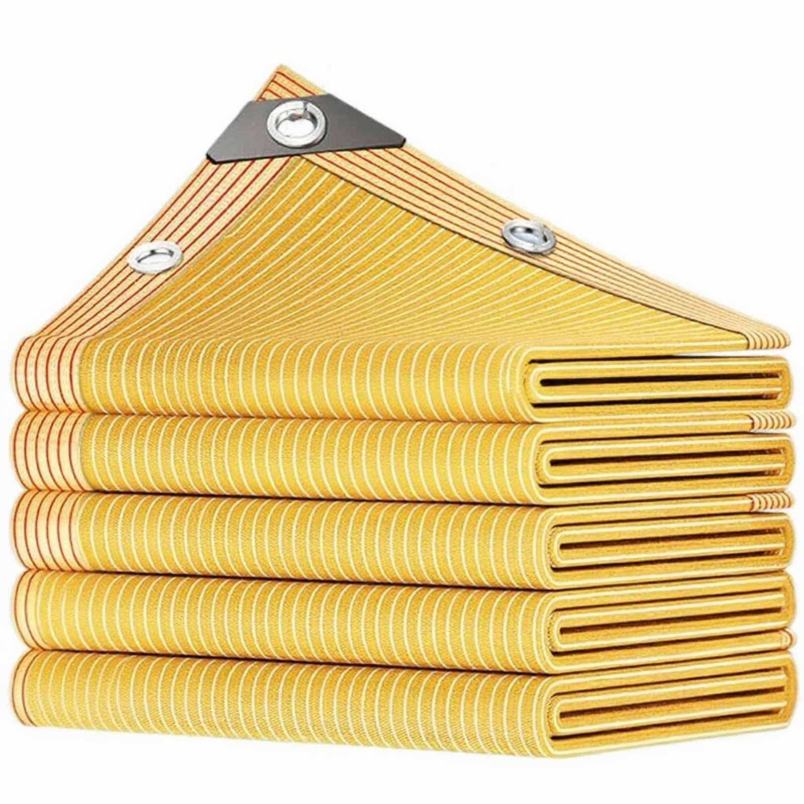WQPMNYG Outdoor Shade Cloth for Greenhouses & Chicken Coops 90% UVResistant Breathable Beige Shade Netting with Grommets 6.0x8.0m (19.7x26ft)