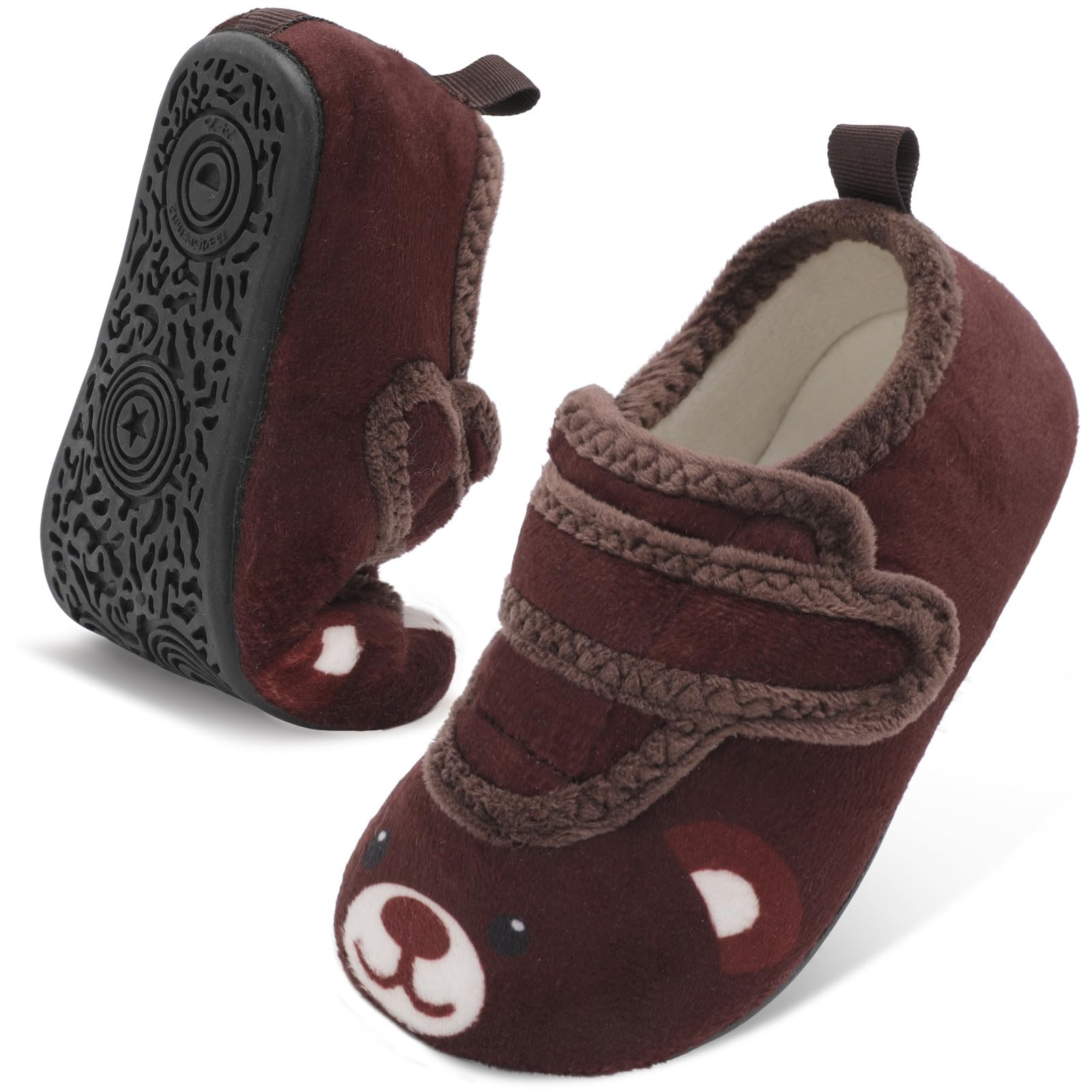 LeIsfIt Toddler Slippers Boys Girls House Shoes Soft Warm Kids House Slippers Slip on Cozy Bedroom Sock Shoes Non-slip Indoor Outdoor Slipper Shoe