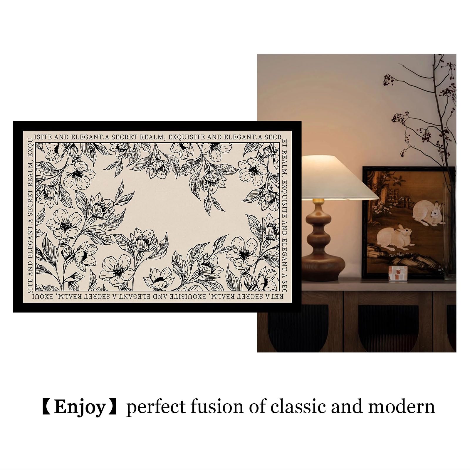 ZTGL Dywan Vintage, duży dywan do salonu, dywan do sypialni, dywaniki antypoślizgowe do jadalni pod stół, dywany do wnętrz,D,240x400cm
