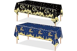 2PCS Eid Mubarak Tablecloths Ramadan Mubarak