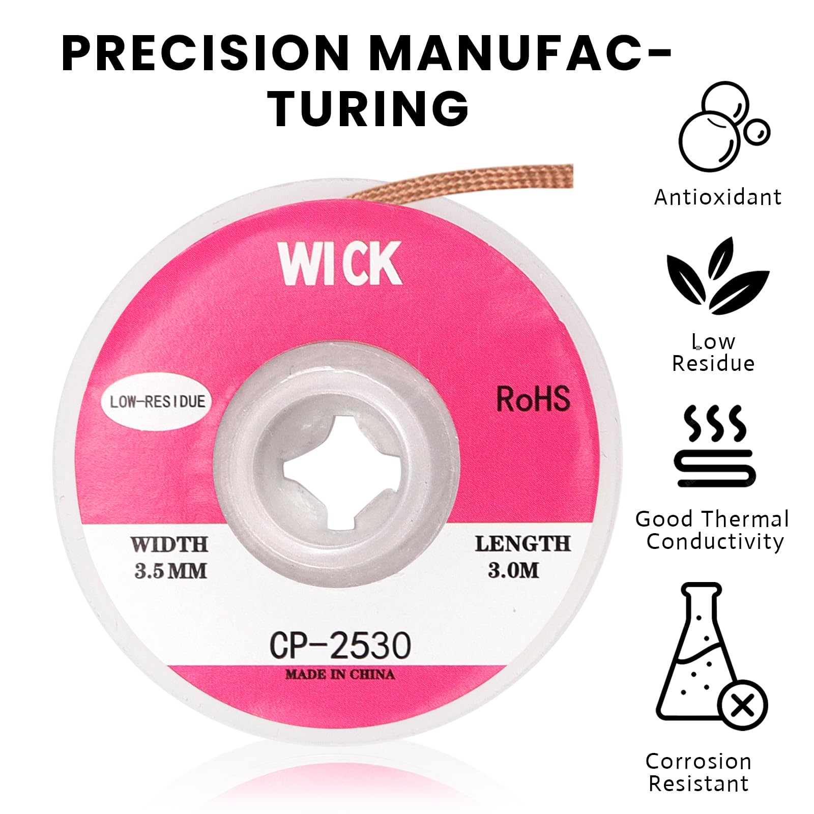Kit Dissaldatura 5 Pezzi - Pompa Dissaldante, Stoppino, Tagliafili E Stagno Senza Piombo - Foto 8
