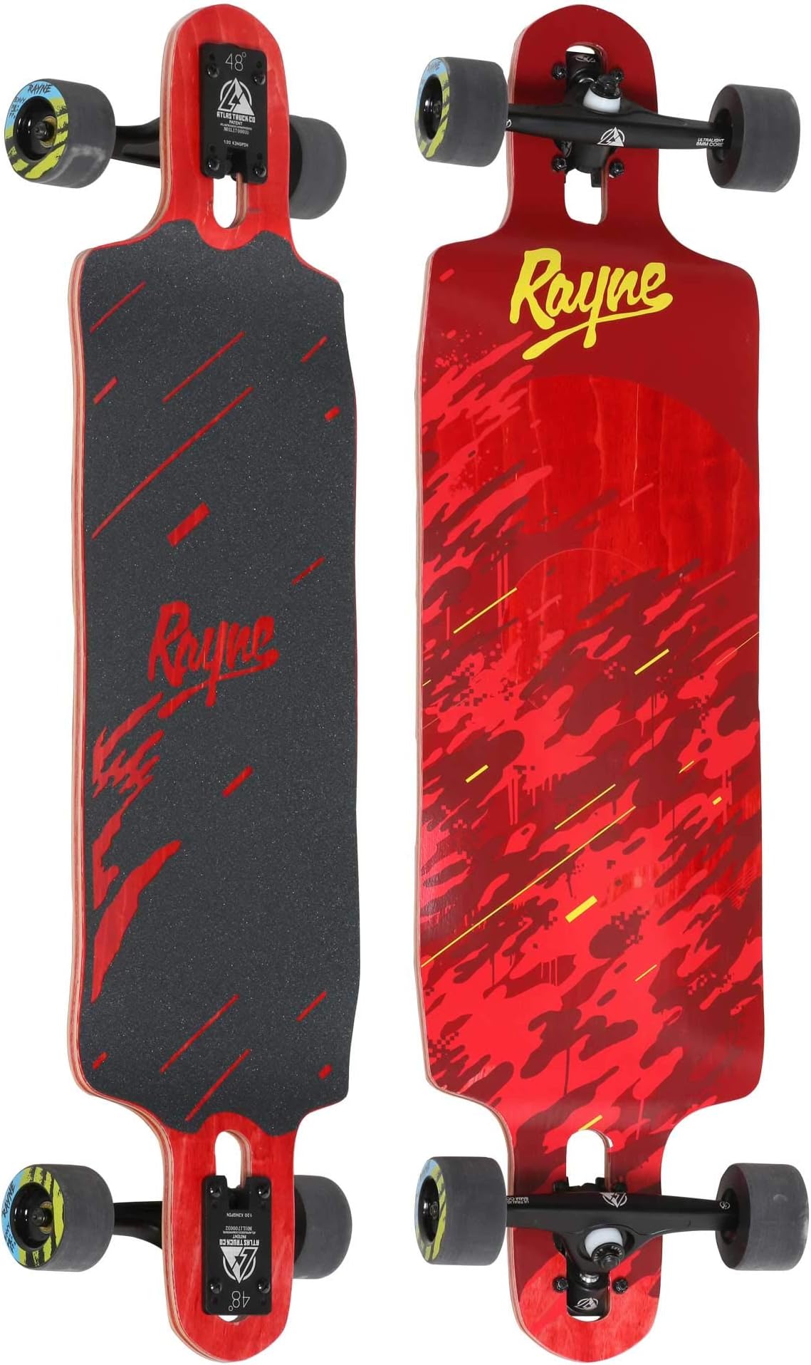 Rayne Longboards Demonseed 36" Wave Camo Drop Through Drop Deck Longboard Complete