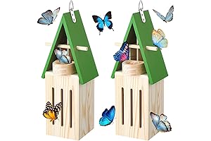 2 Pcs Butterfly Houses and Feeders for Your Garden