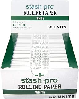 King Size Rolling Paper 110mm x 45mm 32 leafs in Each (White, Standard Pack of 50)