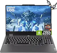 Lenovo Laptop para jogos LOQ 15 - RTX 4050 - AMD Ryzen 5 7235HS - Tela IPS FHD de 15,6 G-SYNC - 32 GB DDR5 RAM - SSD PCIe de 1 TB -Windows11 - Teclado retroiluminado - USB C - Edição de vídeo para PC