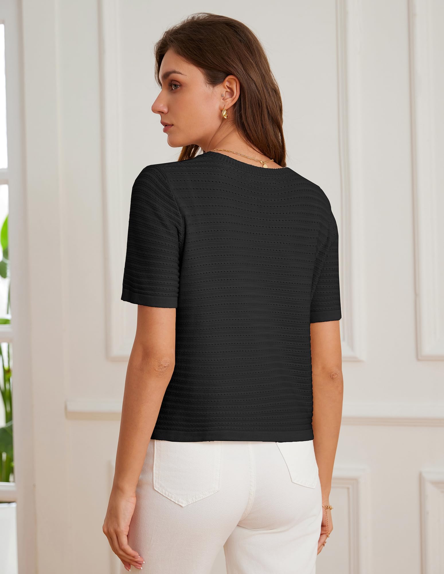 GRACE KARIN Cárdigan de punto con botones y bolsillos para mujer, con parte delantera abierta, con textura