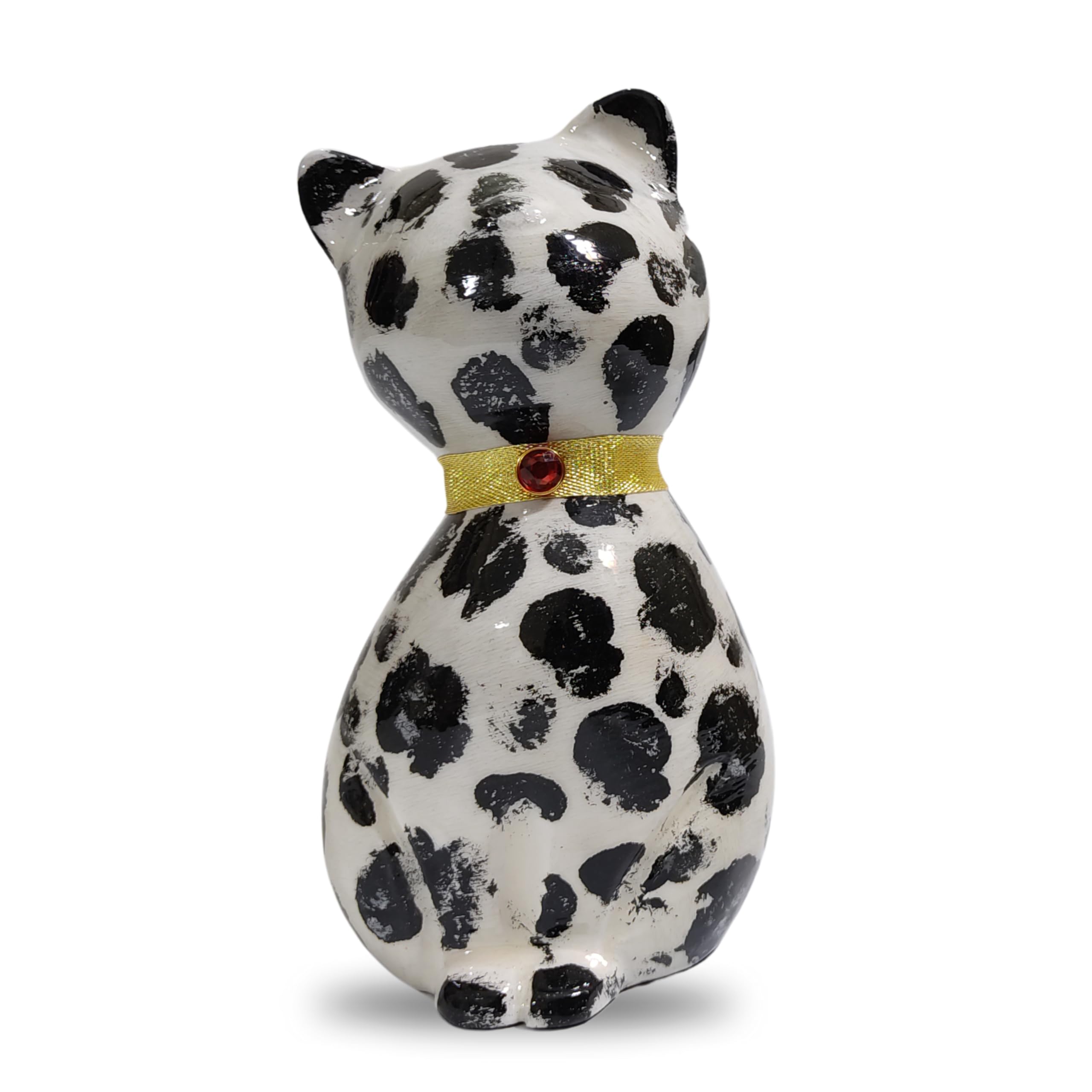 Beautiful Cat Memorial Keepsake - Black & Purple Finish Urn, 42 Cubic Inch Capacity