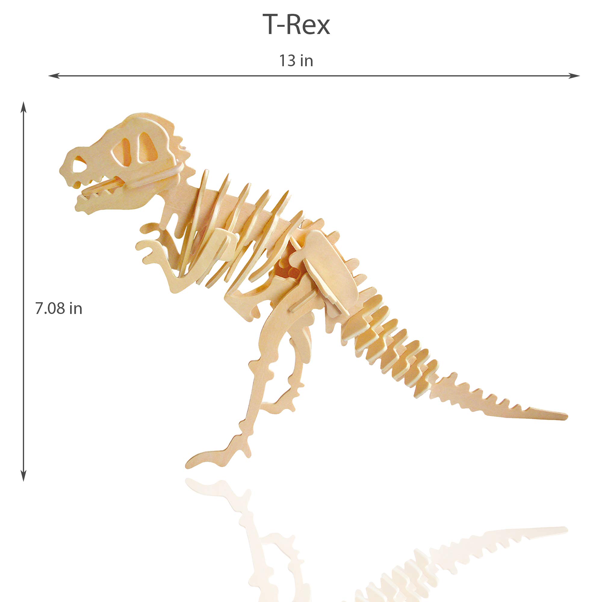 Hands Craft Diy 3d Wooden Puzzle Assembly T Rex Model Desertcart - Main Image