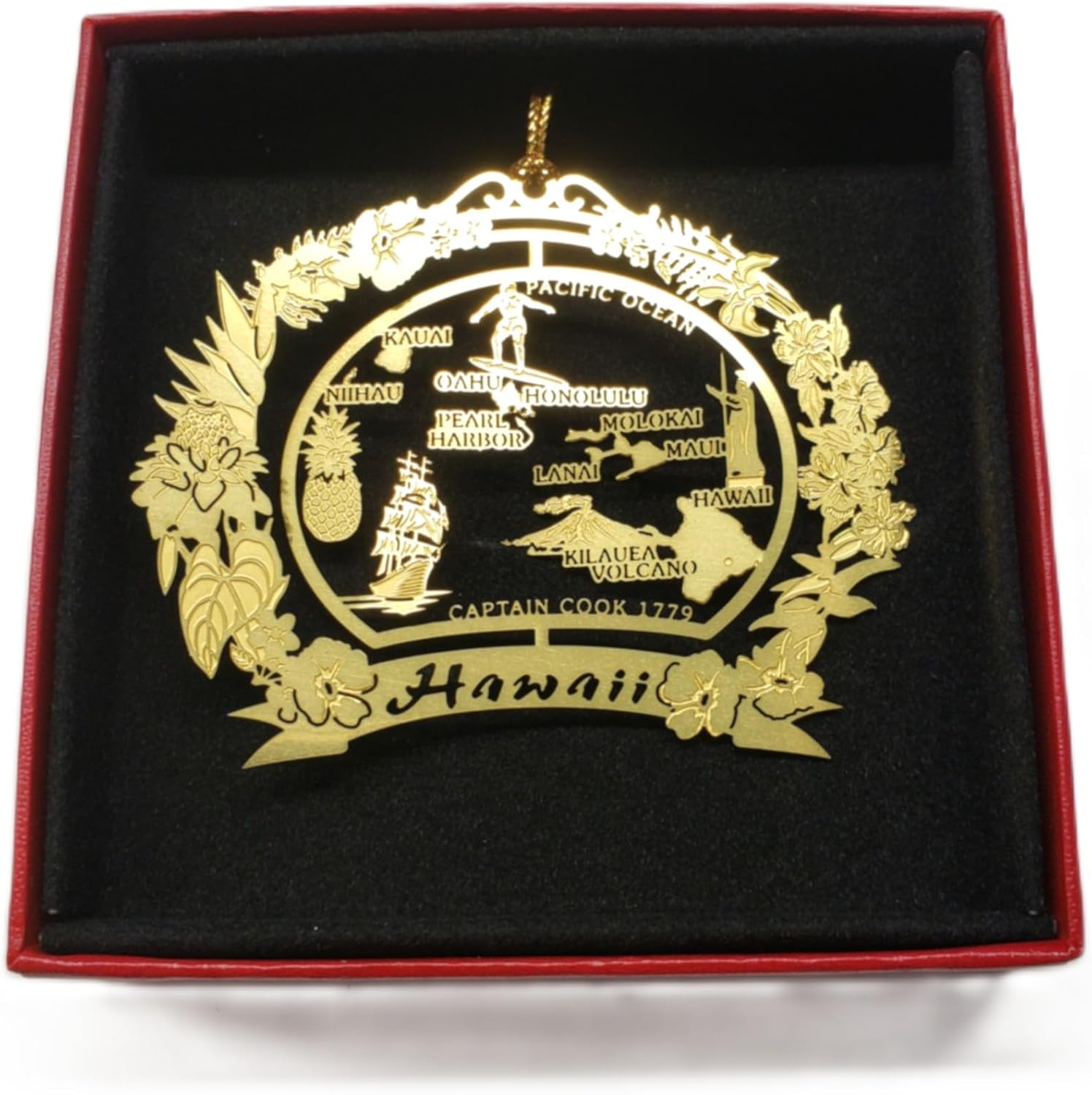 Hawaii Christmas ORNAMENT Hawaiian Island Travel Souvenir Gift