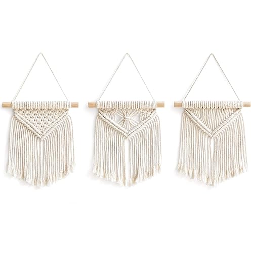 Mkono Boho Wall Decor Mini Macrame Wall Hanging Art 3