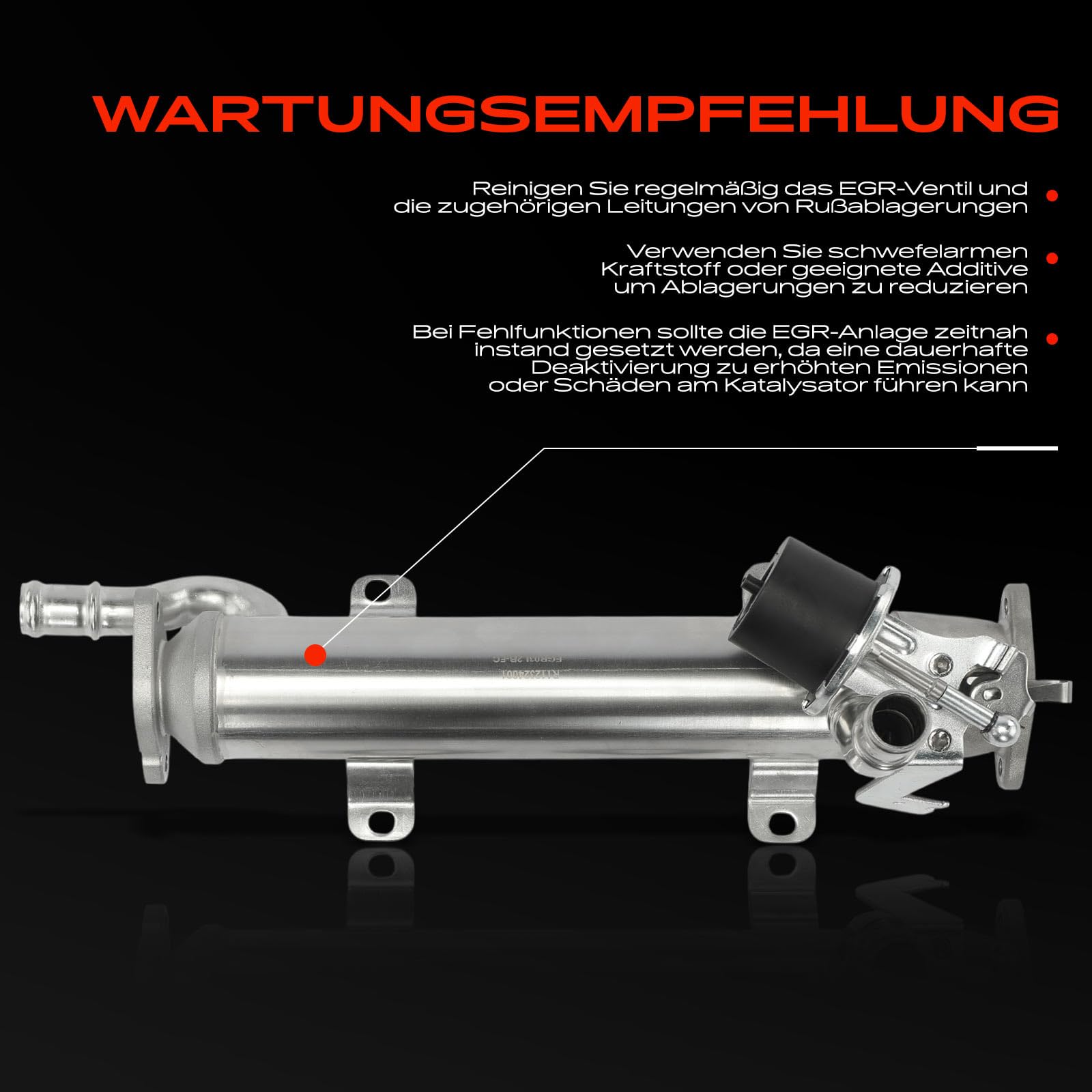 Frankberg Válvula EGR enfriador recirculación de gases de escape | 03L131512B; Compatible con: G.o.l.f V Variante 1K5, A3 Sportback 8PA, A3 Cabriolet 8P7, P.a.s.s.a.t Variante 365