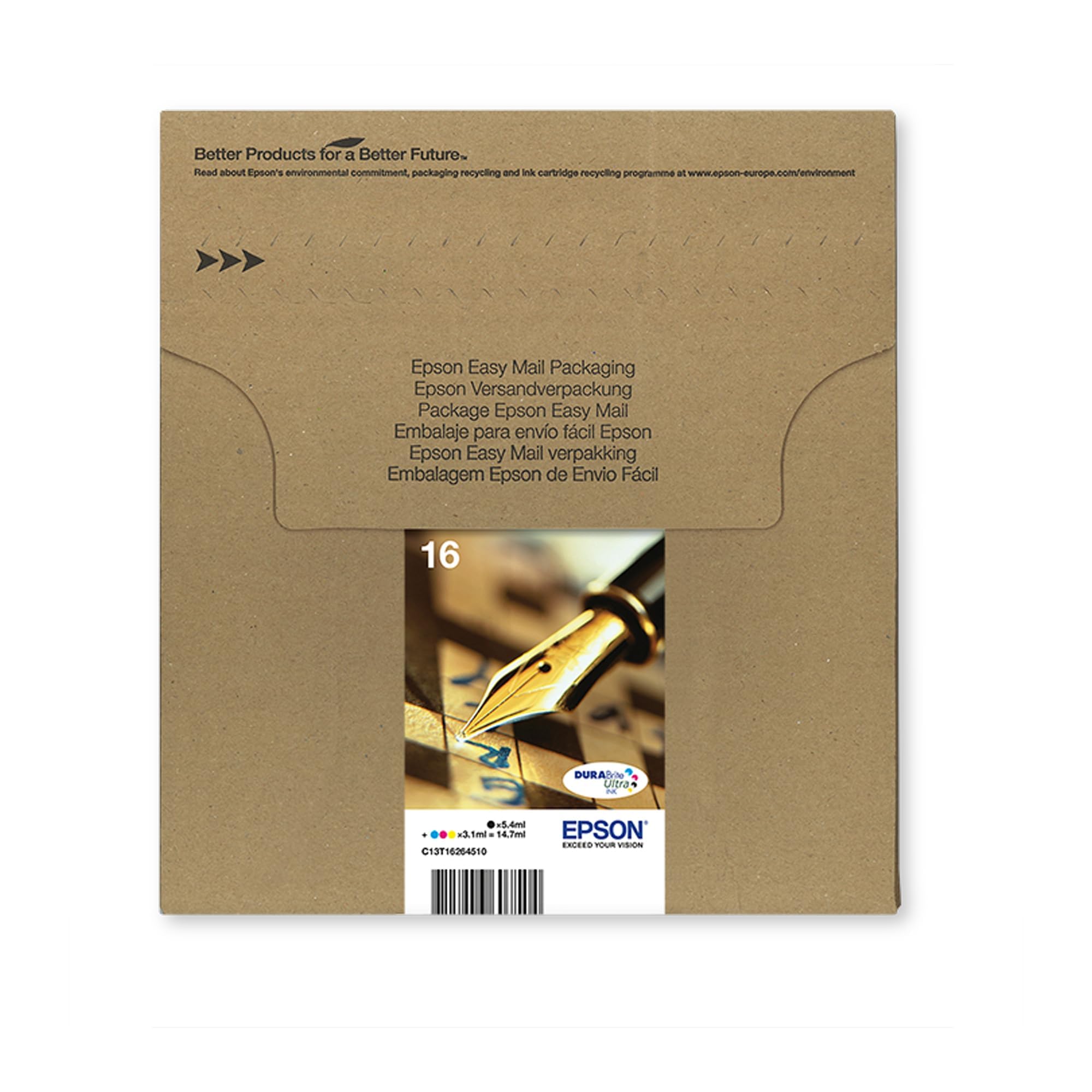 Epson C13T16314012 - Cartucho de tóner adecuado para WF2010, color negro, paquete estándar, XL válido para los modelos WF-2010W, WF-2510WF y otros, XL — view 5