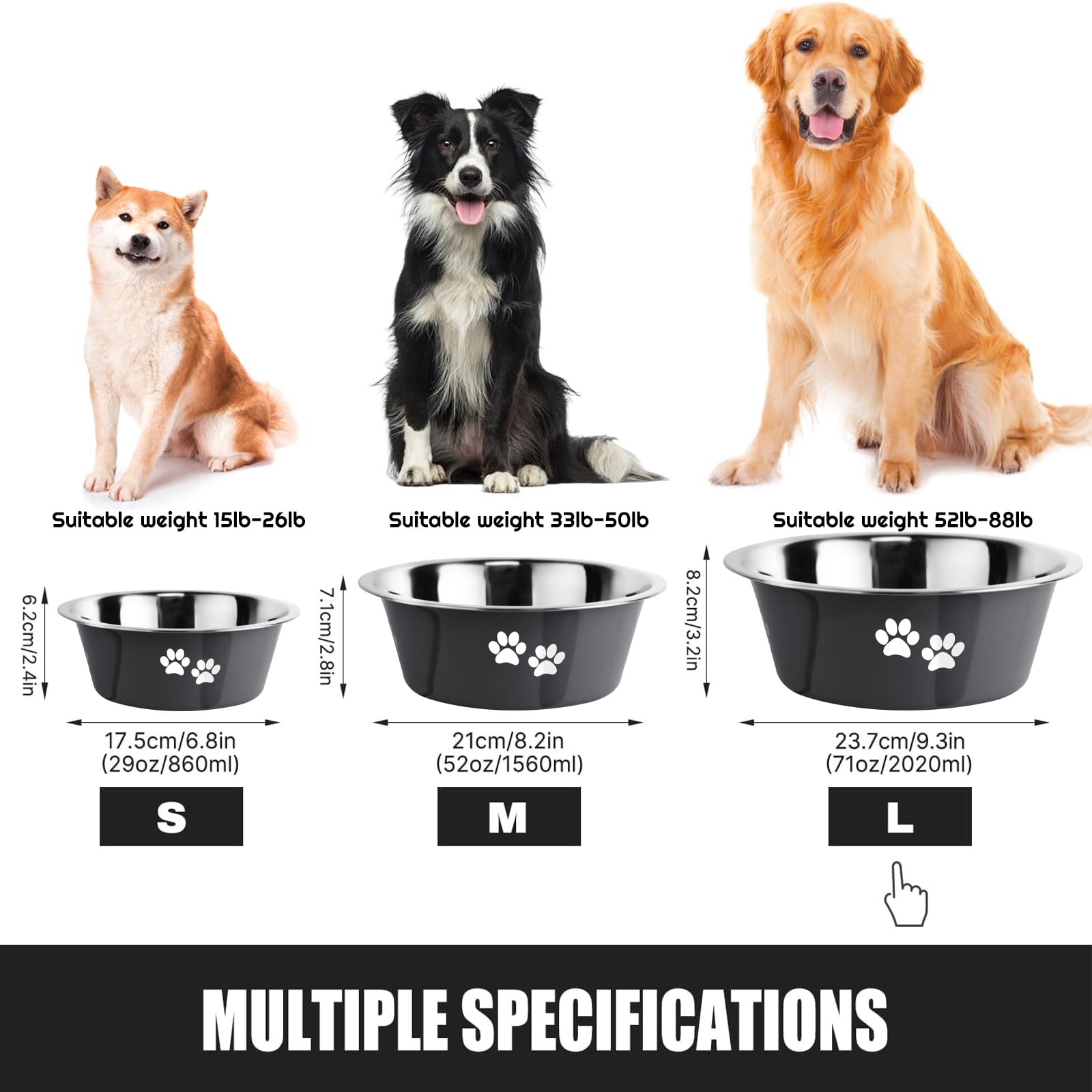 SUOXU Stainless Steel Dog Bowls - Image 3