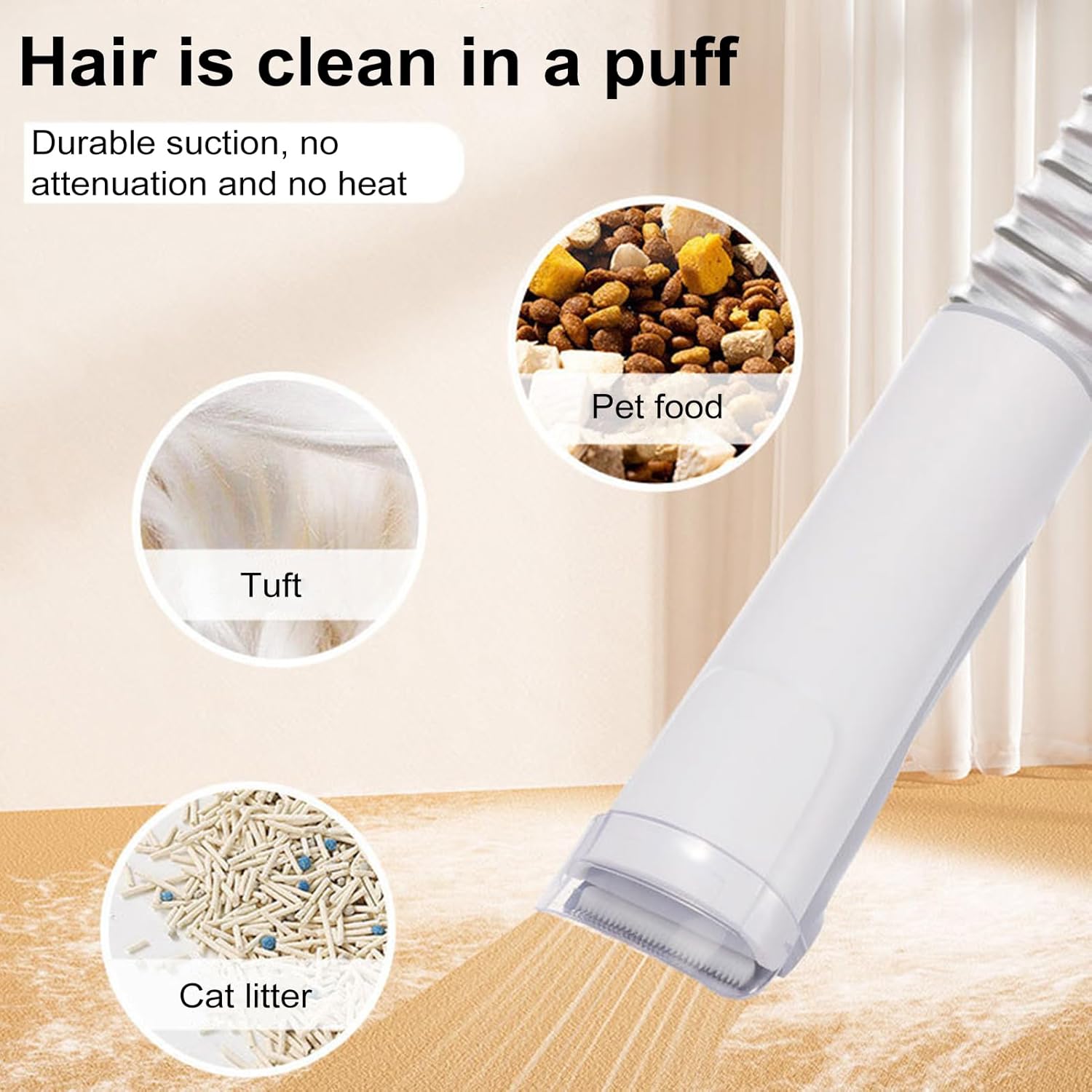 Dog Hair Vacuum & Grooming Kit, Pet Grooming Vacuum with 4 Limited Combs, 2.5L Dust Cup, Dog Brush Vacuum with Grooming Tools for Shedding Pet Hair, Home Cleaning