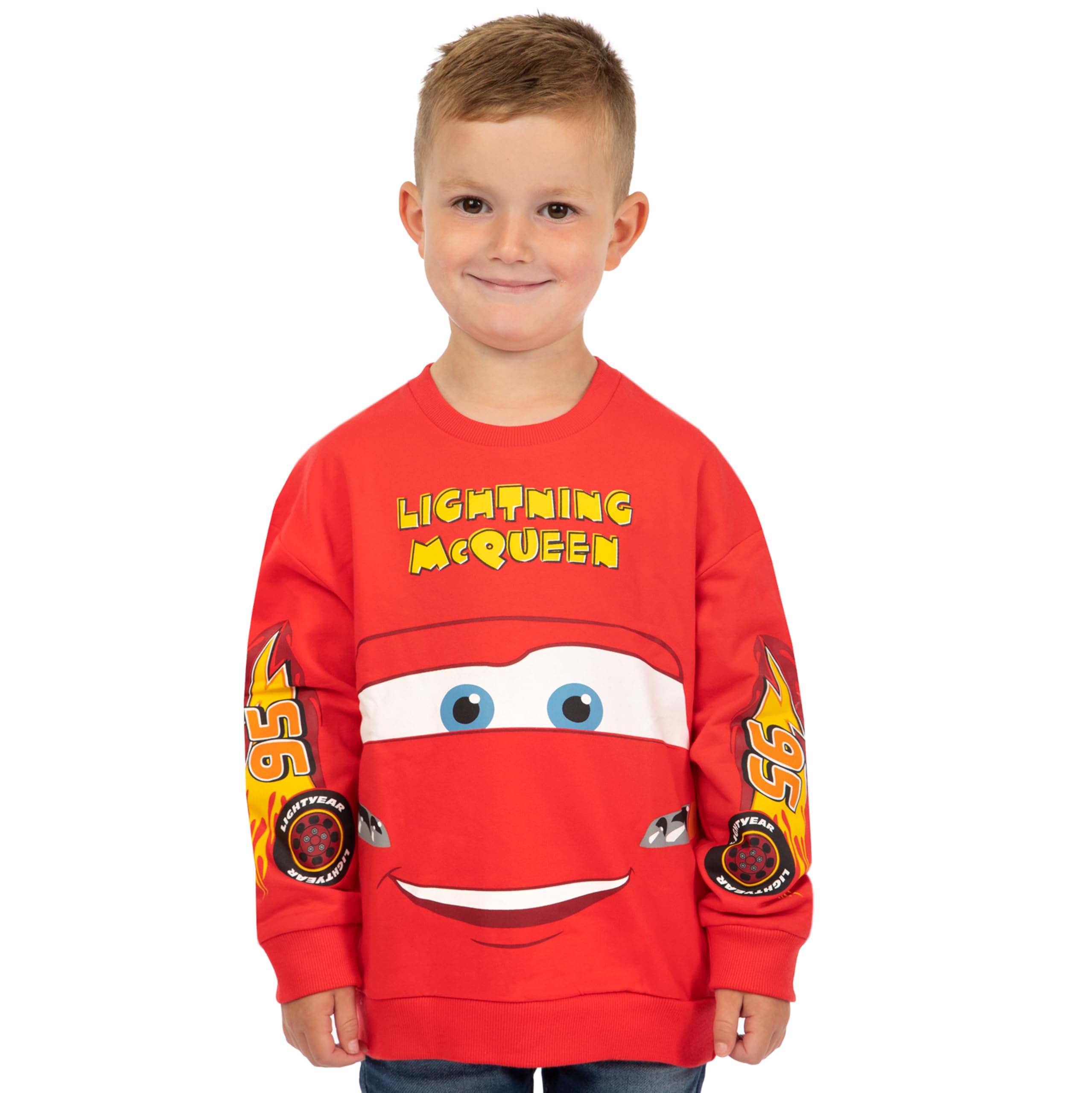 Disney Cars Bluza Chłopców | Sweter Lightning McQueen | Ubrania Lightning McQueen | Bluzy Dla Chłopców
