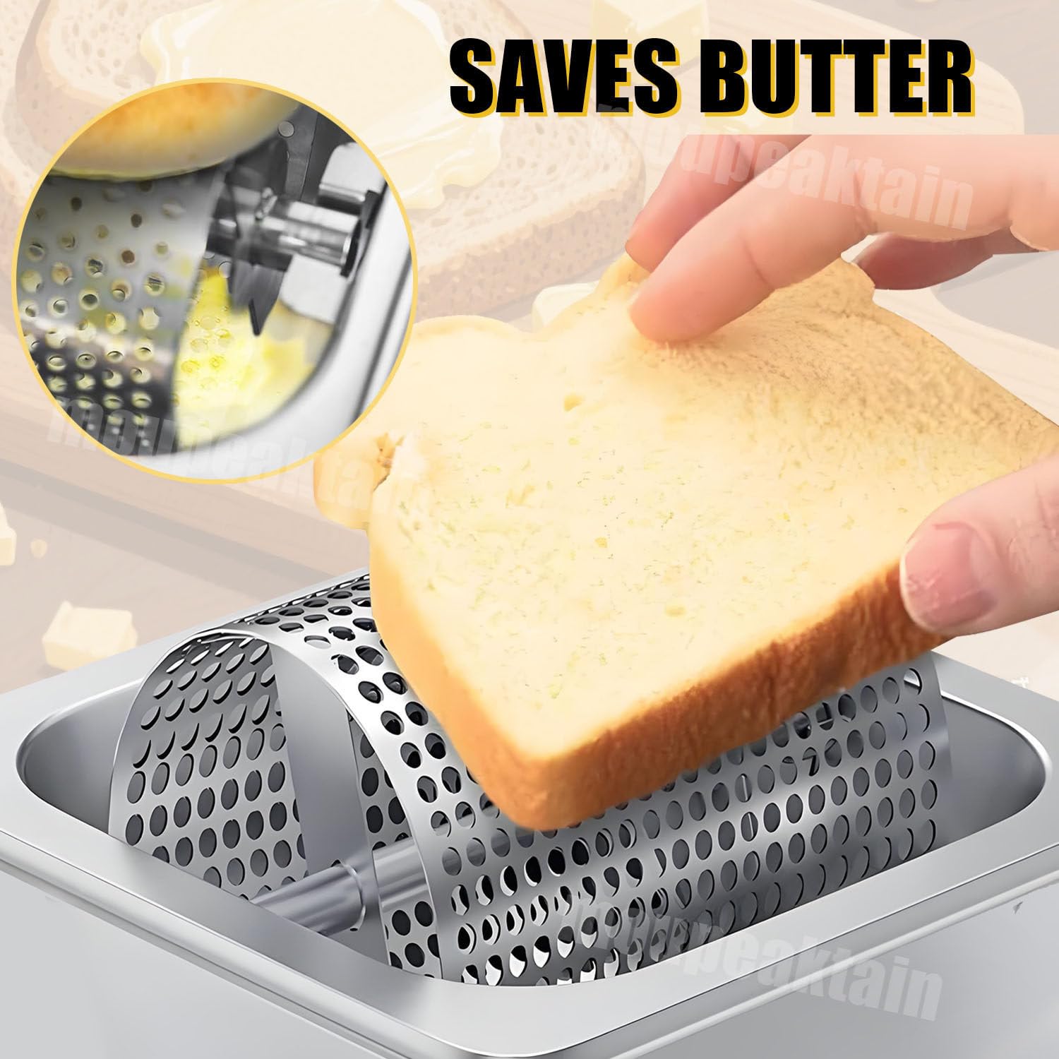 Elettrico Centrifuga per Burro in Acciaio Inossidabile, Macchina a Rulli per Burro, Ruota Spalmatrice per Burro, Spalma Il Burro Uniformemente su Hamburger, Pane E Toast