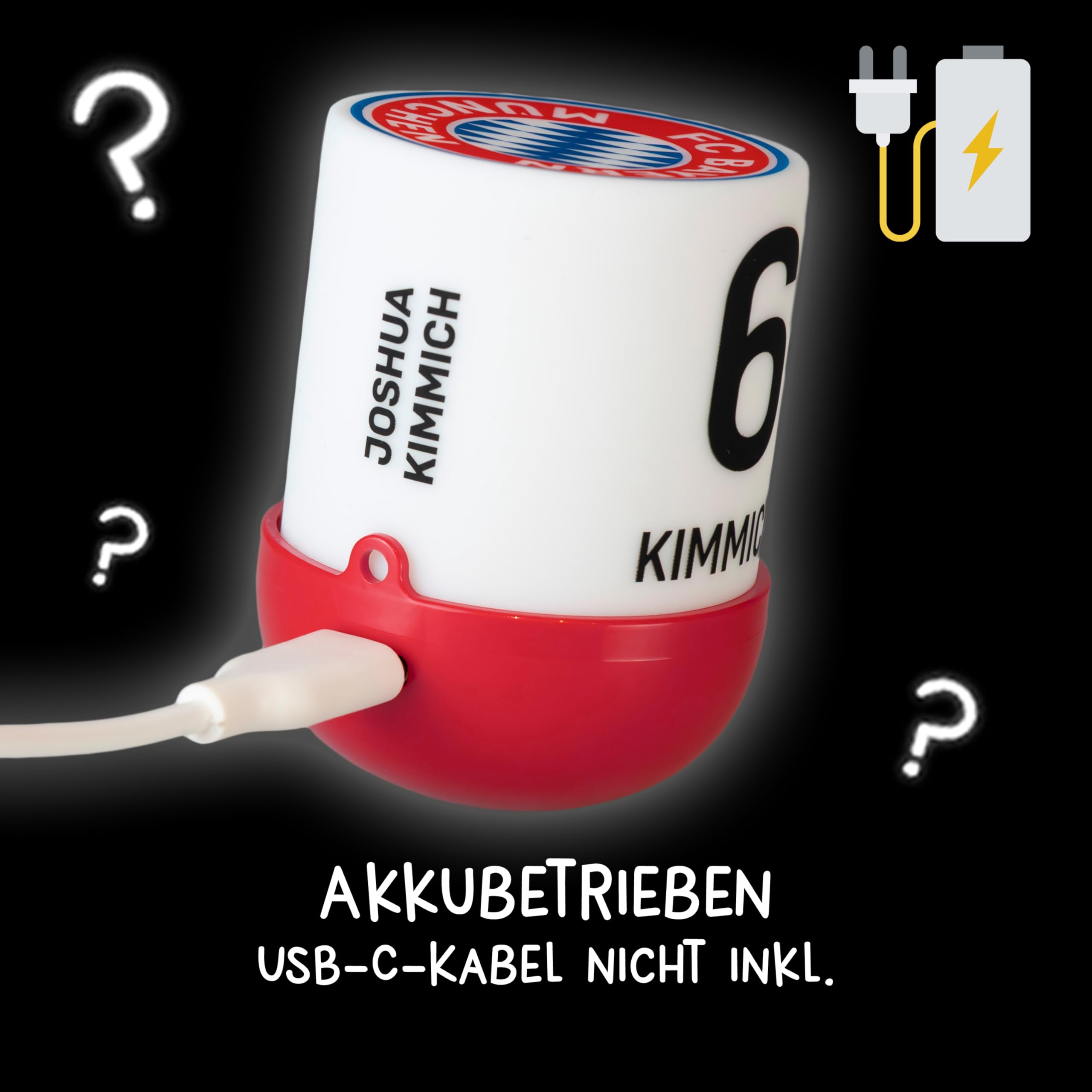 MegaLight EGGY & Friends Blind Box Mini Nachtlichter | FC Bayern München Fanartikel | zufällige Auswahl | 1 aus 9 zum Sammeln | USB-C AKKU | wiederaufladbar | EGGY'S Mystery Lights FCB - 5