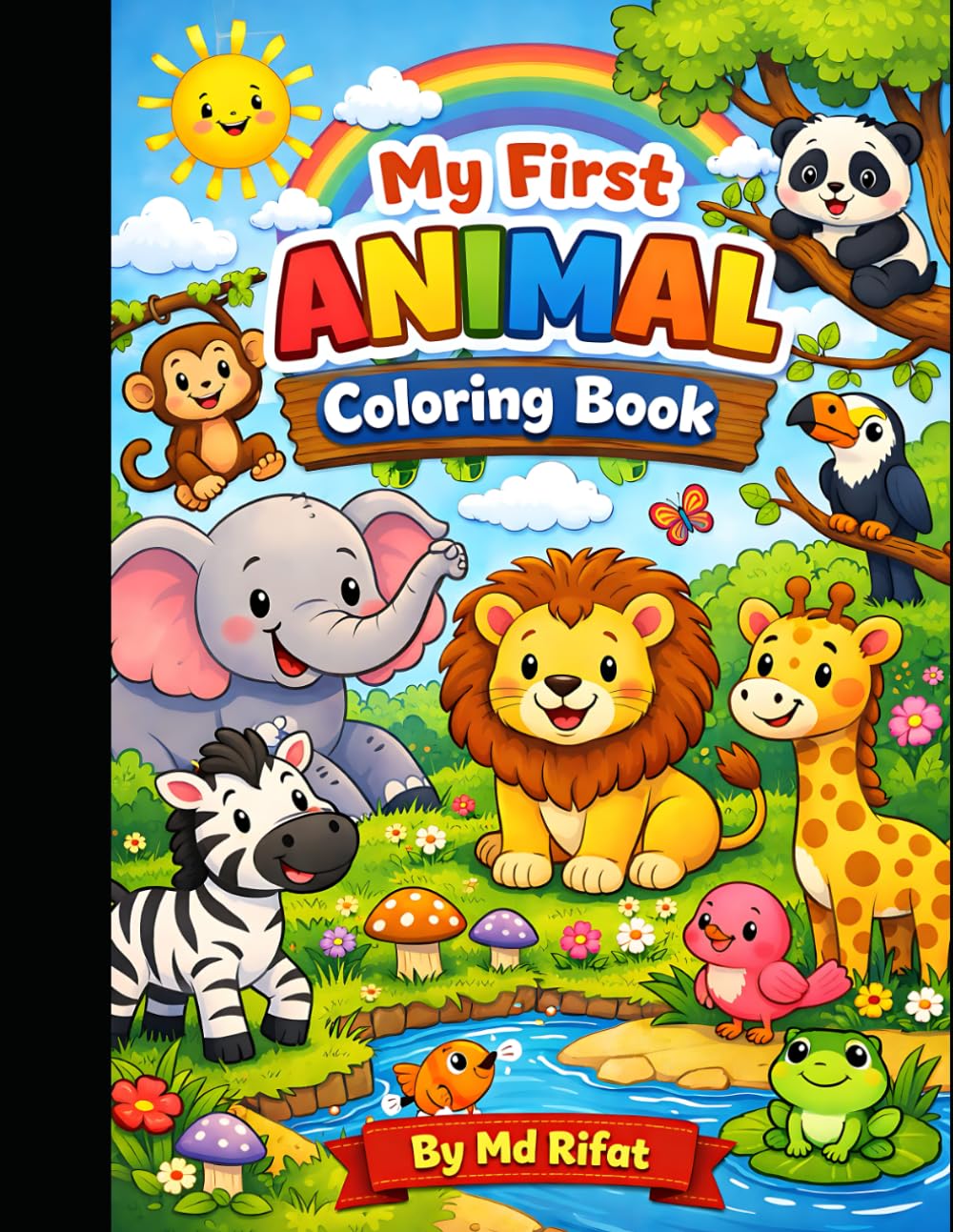 my first animal coloring book for kids: easy coloring book for children