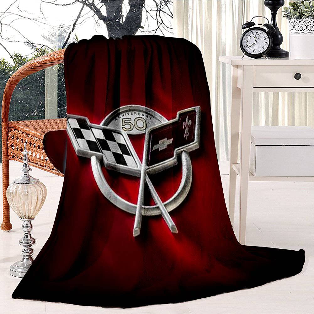 50th Anniversary Bed Blanket Plush Velvet Soft Warm Blanket Lightweight Microfiber Blanket Christmas Blanket for Bed Chair Sofa, 130x150cm