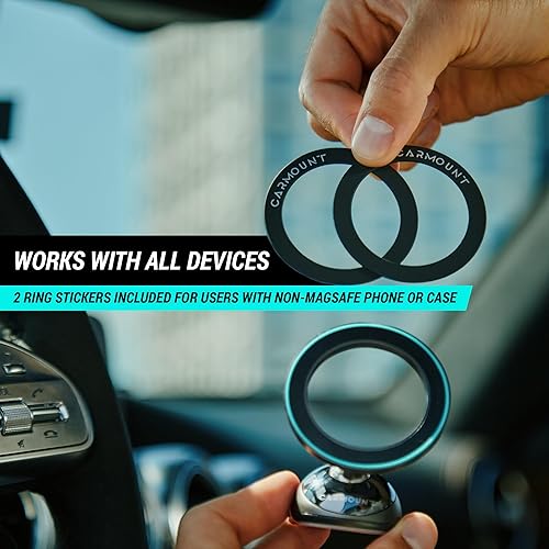 Miniatura 4 de para soporte de coche MagSafe  20 imanes súper fuertes  Soporte magnético de teléfono totalmente metálico para tablero de automóvil  Ajuste