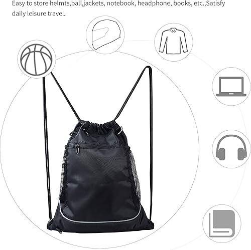 Miniatura 6 de Mochila para casco de motocicleta con red de carga grande, bolsa compacta de almacenamiento ligero Bolsa de cola