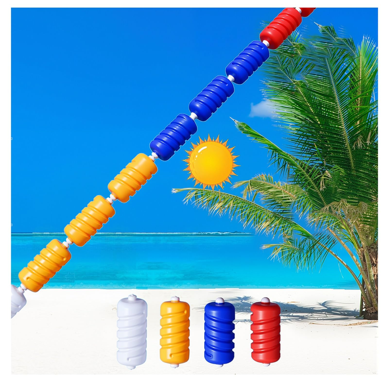 Barrière de sécurité pour piscine, design flottant réglable, durable et facile à installer pour une utilisation en intérieur/extérieur, haute visibilité pour plus de sécurité