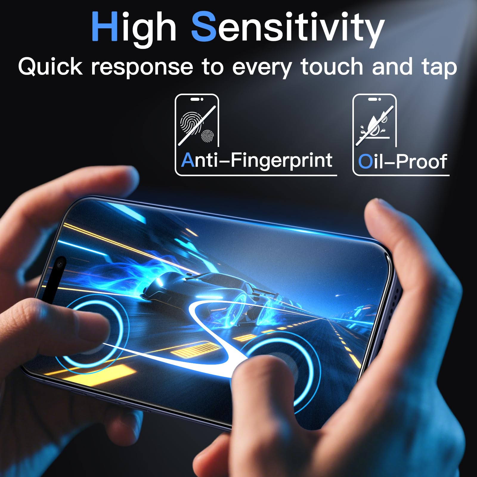 JETech Pellicola Protettiva Opaca per iPhone 17 Pro 6,3 Pollici, Vetro Temperato Film 9H Anti-Riflesso, Anti-Impronte, Tocco Liscio, Installazione Facile, Compatibile con Cover, 2 Pezzi