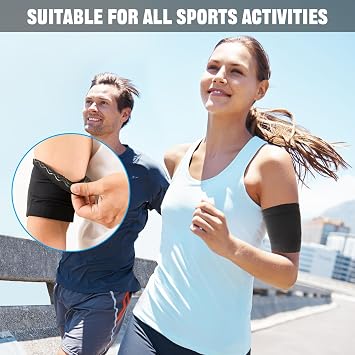 2PCS Diabetic Sensor Armband Black Diabetes Arm Band for Insulin Pod Monitoring Systems Diabetes Arm Band Protects Insulin Pod Upgraded Diabetes Sensor Cover Blood Glucose Support Armband