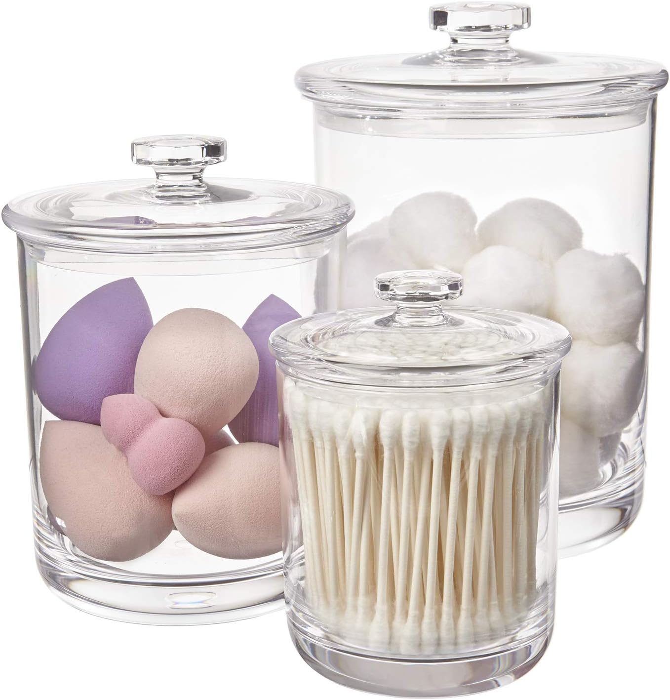 Amazon.com: Volisnova 2 Pack Farmhouse Apothecary Jars with Lids ...
