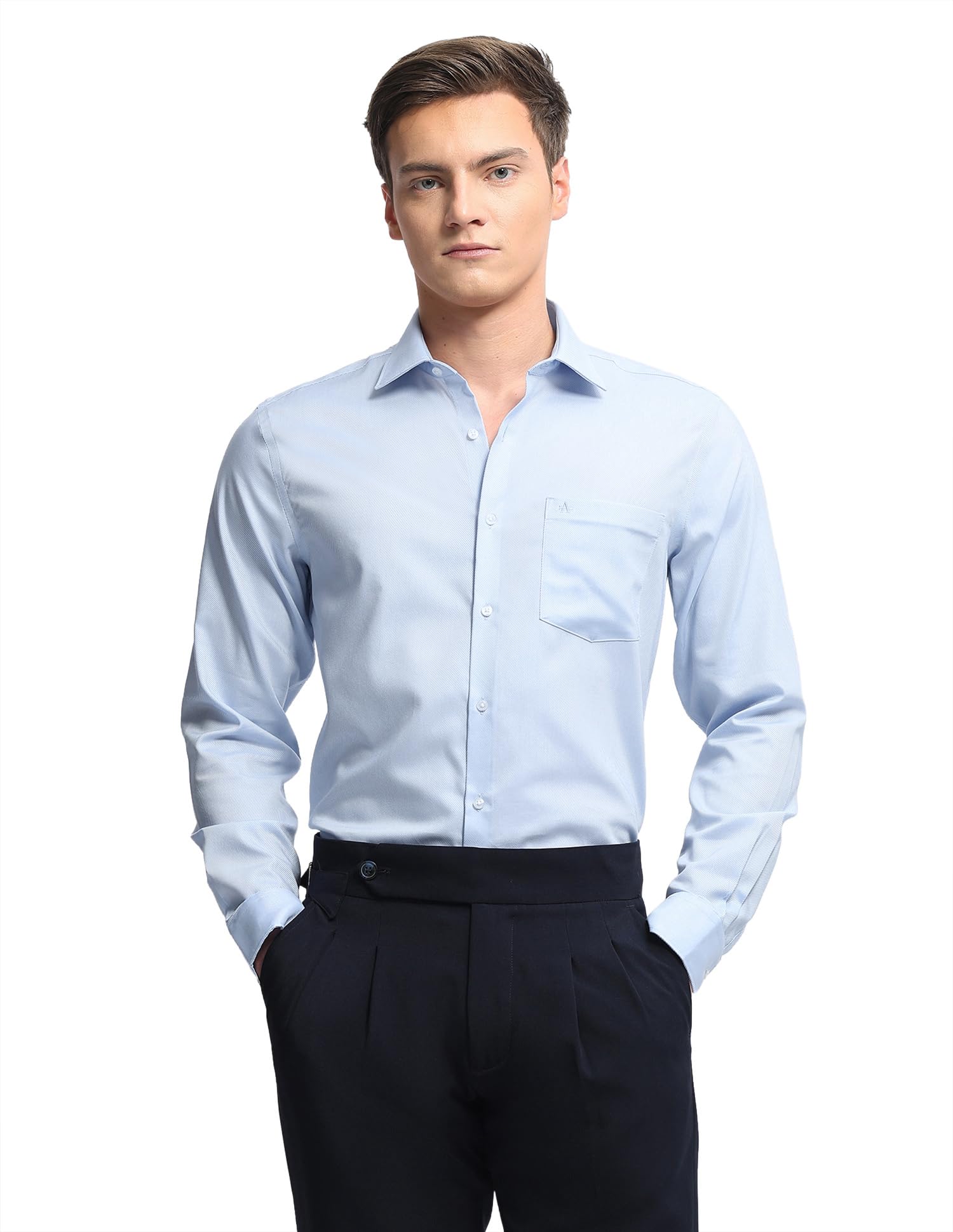 Men's autopress Twill Textured Shirt-image-46