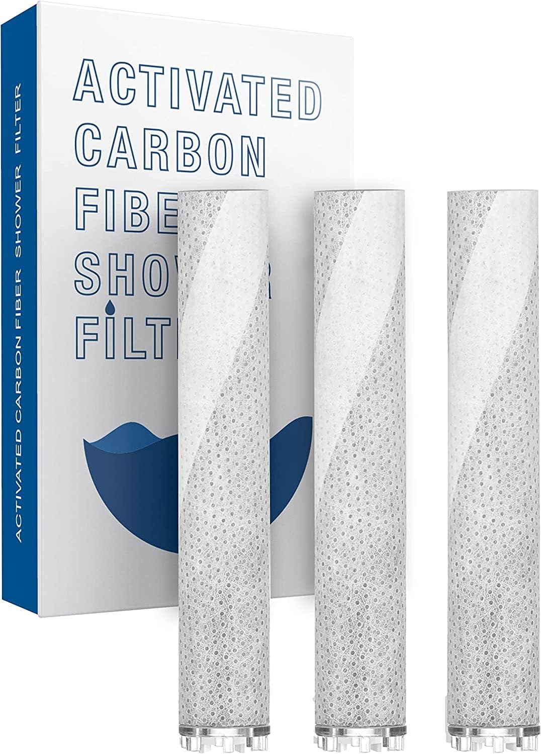 3 Packs Showerhead Filters Cartridges Carbon Filter ACF Replacement for Hard Water Shower Head Filtration Chlorine
