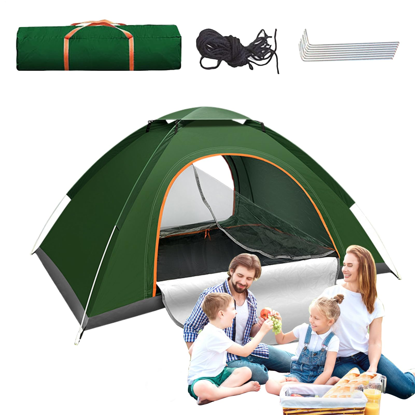 Tenda Istantanea Traspirante Resistente Con Borsa Da Trasporto | Tende Familiari A Montaggio Rapido Per Campeggio Per Montagna Del Lago Spiaggia Backpacking Escursionismo Vacanza