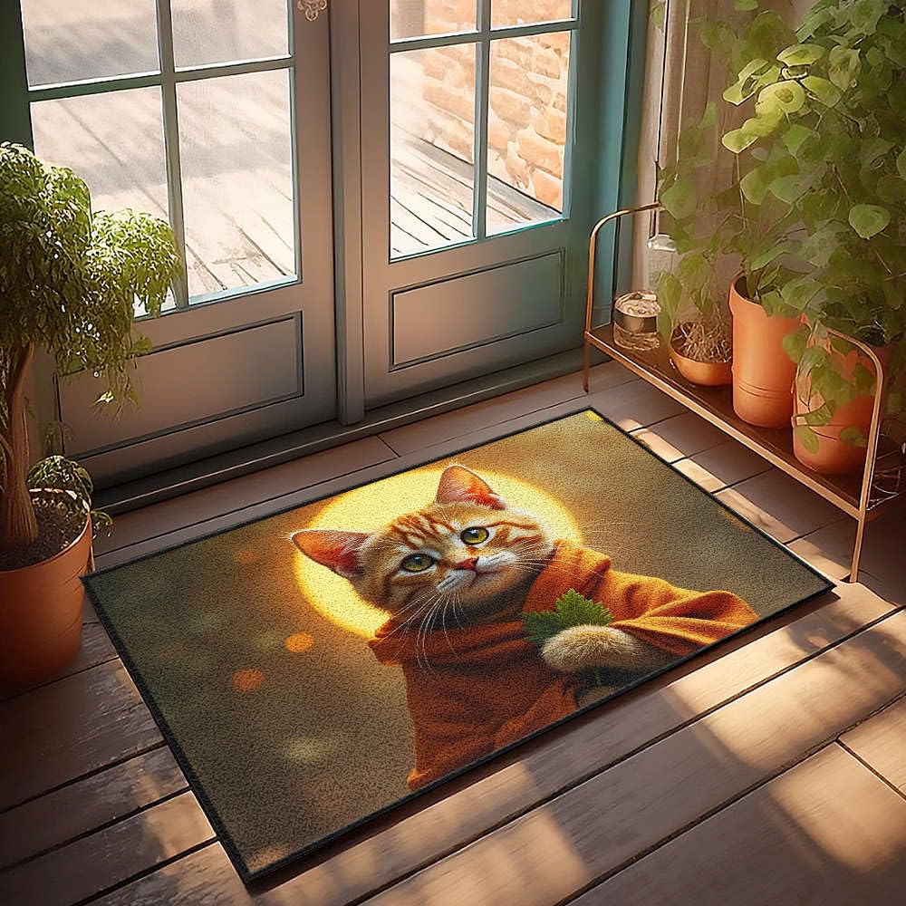 Paillasson extérieur chat grand format tapis de bienvenue entrée de ferme