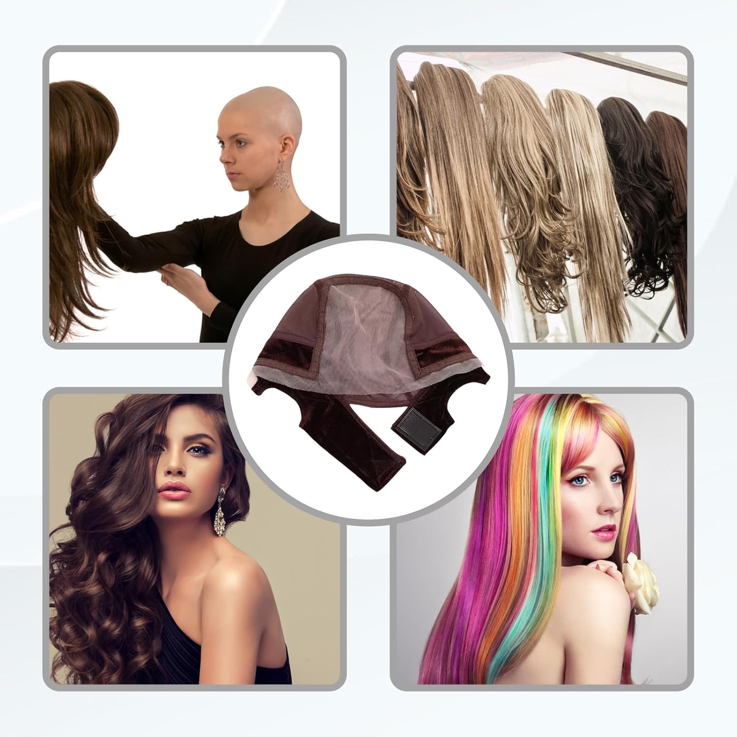 MittiJoy Wig Cap, Wig Cap for Women, Lace Front Wig Grip Cap, Bald Cap, Suitable for Various Wig Styles, Including Full Wigs, Lace Front Wigs Multicolor - Image 7 thumbnail